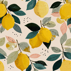 seamless pattern with lemons