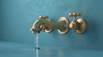 A illustration style abstract splash from a faucet, ideal for web design, poster artwork, clean UI themes, or educational illustrations. Sharp, modern, and flexible for digital or print.