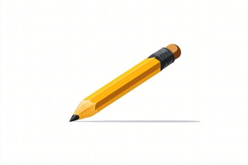 Artistic Pencil Sketching: Vivid Yellow and Orange Creative Writing Tool for Graphic Design and Education Inspiration with Abstract Minimalism and Clean Lines