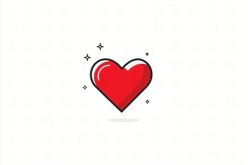 Whimsical Digital Art: Vibrant Abstract Heart Design with Playful Affection and Enchanted Romance Elements