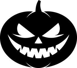 Evil Pumpkin Face Carving Halloween Vector