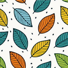 Fototapeta premium leaves pattern paper 