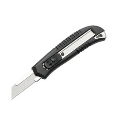 Obraz premium Black Plastic Utility Knife with Metal Blade.