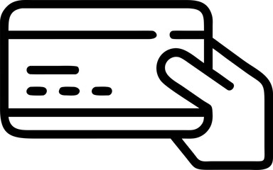 debit payment vector icon on white or transparent background. supermarket icons. Editable and Printable sticker.
