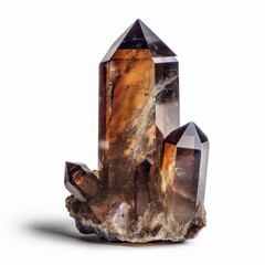 Natural smoky quartz crystal cluster