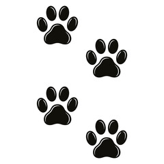 Illustration of a dog paw print on a white background