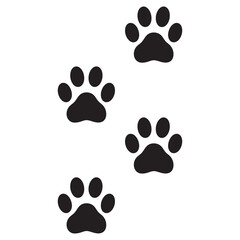 Illustration of a dog paw print on a white background