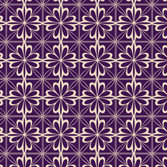 vector seamless pattern with flowers