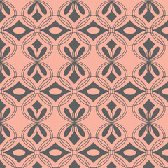 seamless pattern with red flowers