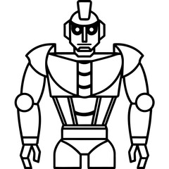 Futuristic Robot Silhouette