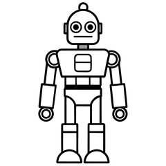 Futuristic Robot Silhouette