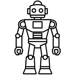 Futuristic Robot Silhouette