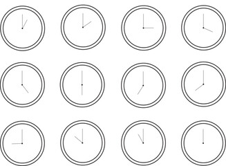 Seamless Clock Pattern Vector Background for Time and Schedule Themes