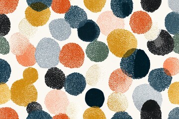 Colorful Dots Modern Design: Abstract Pattern and Textured Circles in Vibrant Colors Creating Visual Rhythm in Contemporary Art
