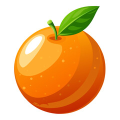 Realistic 3d orange with detailed texture and pattern