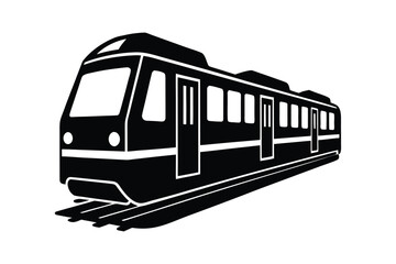 Black Train silhouette vector 