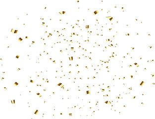 Elegant Gold Confetti on White Background