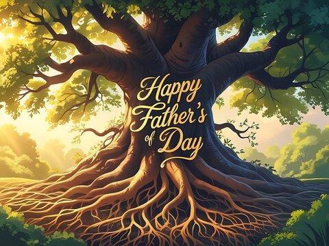 Fathers Day Majestic Oak Tree.