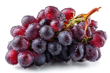 Red grapes with water droplets
