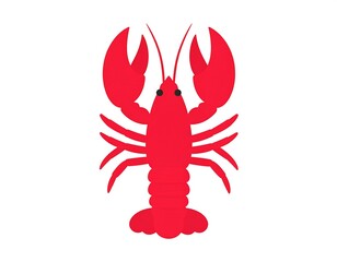 Flattened lobster illustration