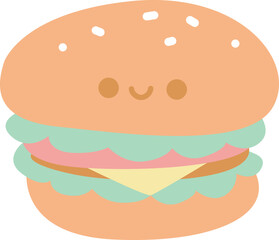 Cute pastel items for sticky notes, memo or notebook stickers elements.