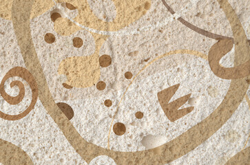 frame with flowers and butterflies	