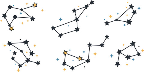 Celestial Constellation Vector Set