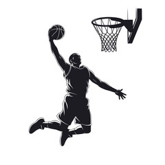 Naklejka premium basketball player silhouette vector