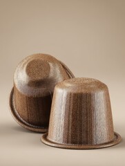Coffee Capsules on Neutral Background