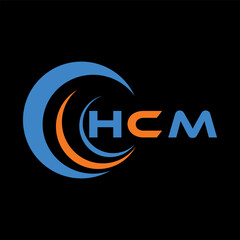 HCM letter design. HCM letter technology logo design. HCM Monogram logo design for entrepreneur.