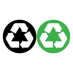 Obraz premium Recycle Icon Vector Sign