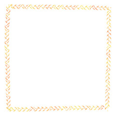 紅葉の四角いリースフレーム