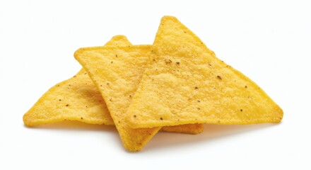 Golden Nacho Trio Crunchy Corn Delight on White.