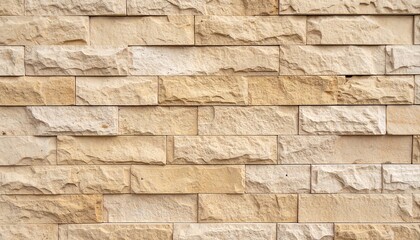 Beige stone brick wall
