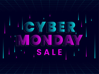cyber monday sale colorful advertising poster or banner template