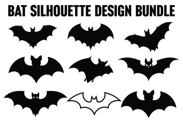 Vampire Bat Silhouette Design Pack