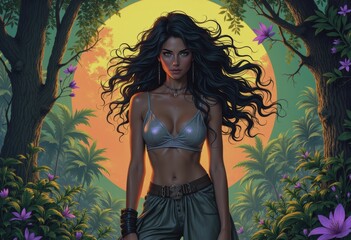 Woman in a forest, symbolizing the importance of forest preservation