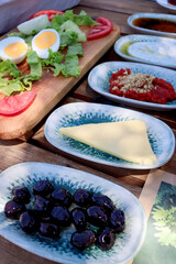 Traditional Turkish Breakfast with Meze Dishes