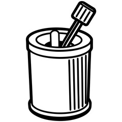 Toothbrush Stand Icon Vector