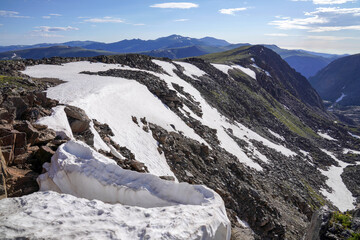 Rocky Mountain Summer Snow Sunshine