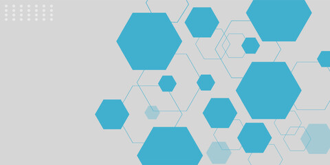 Abstract blue hexagon banner background. modern eps 10.