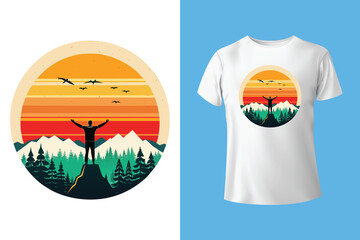Mountain go where you feel most alive silhouette t shirt design
