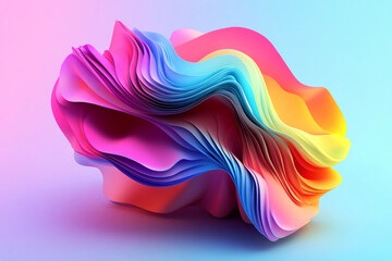 Generated with ai 3d render abstract fantasy background colorful design