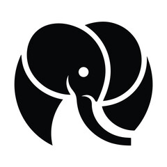 elephant logo vector art with white background.