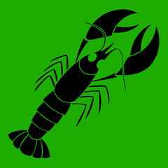 Cartoon Style Small Orange Lobsters &ndash; Cute Minimal Seafood Vector Illustration