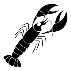 Cartoon Style Small Orange Lobsters &ndash; Cute Minimal Seafood Vector Illustration