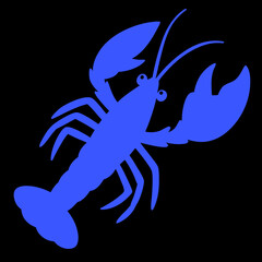 Multiple Simple Orange Lobsters &ndash; Minimal Vector Seafood Illustration