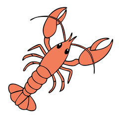 vector illustration of a lobster
