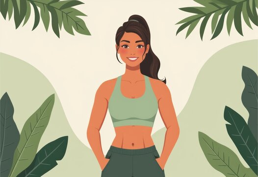 Fitness instructor smiling confidently at an outdoor summer bootcamp