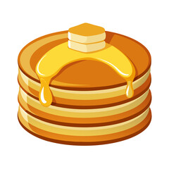 pancakes isolated on white background